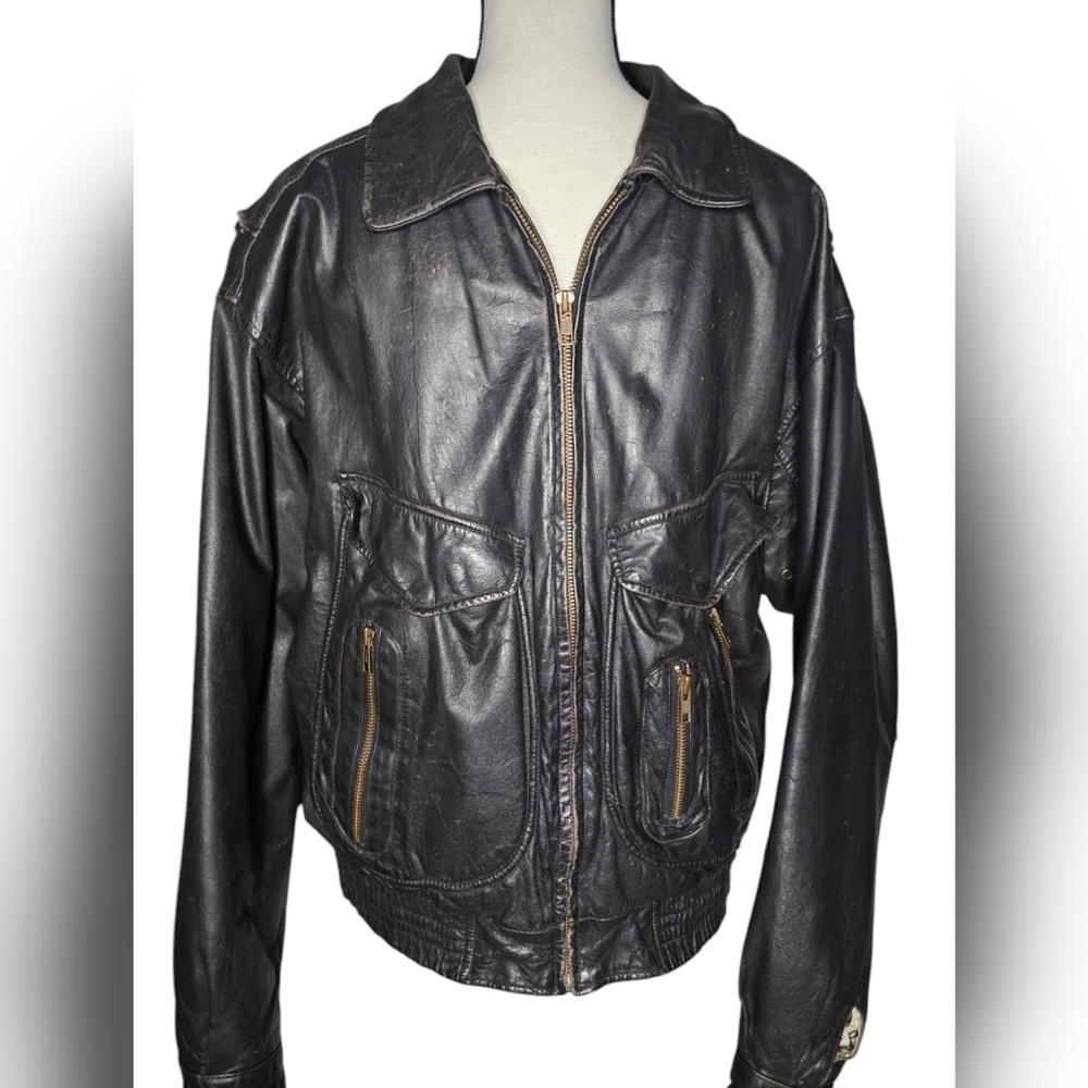 Joshua Ross Leather Jacket M View 2